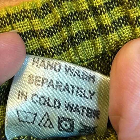 Vision of Tibet Womens pants joggers S/M green stretch waist boho cottagecore - Picture 7 of 9